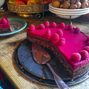 Vegane Rohkost Himbeertorte Schoko